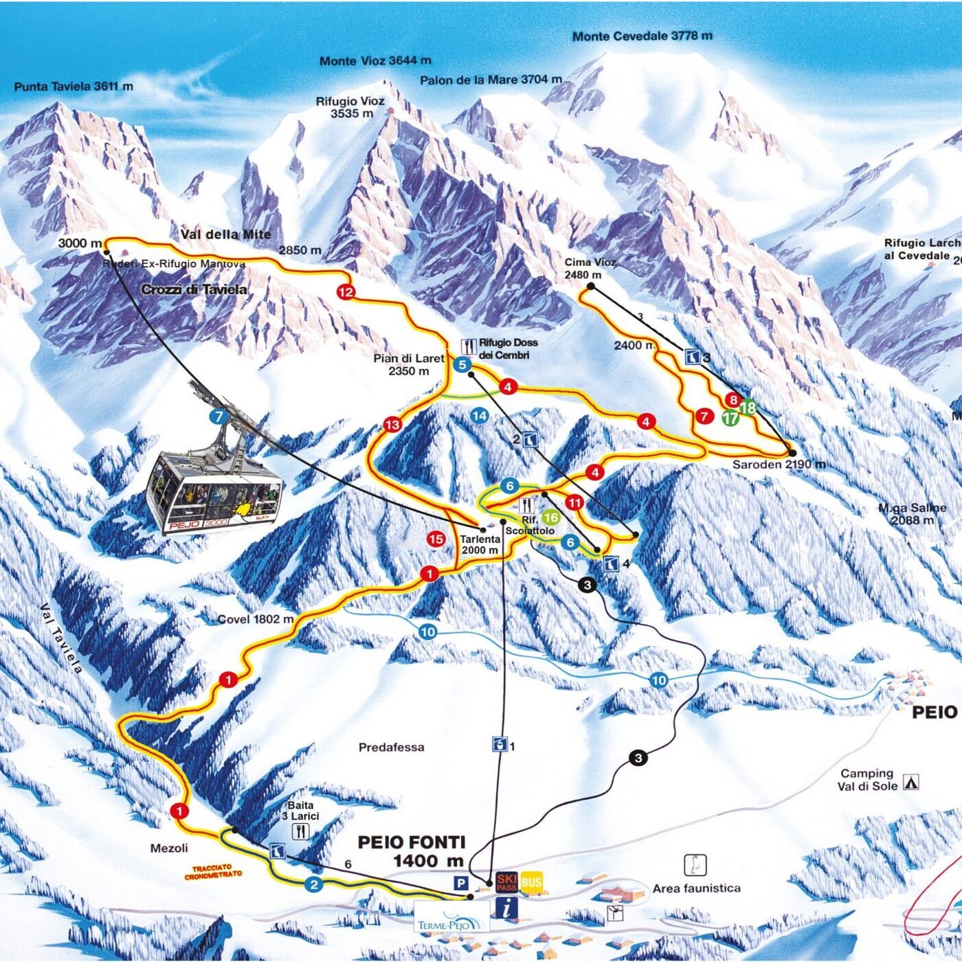 Mappa skiarea pejo